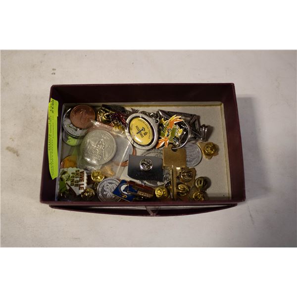 ESTATE PINS, COINS & MISC ALL TOGETHER-ESTATE