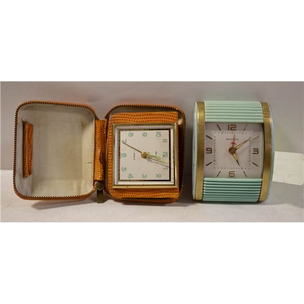 2 VINTAGE ALARM CLOCKS TOGETHER-ESTATE