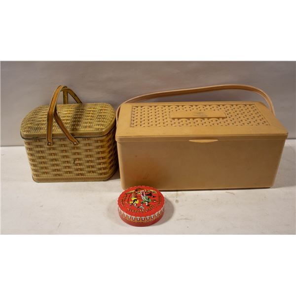 VINTAGE CONTAINERS TWO BASKET STYLE AND ON