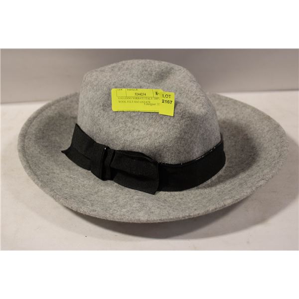 GALLIANO SORBATI ITALY 100% WOOL FELT HAT-ESTATE