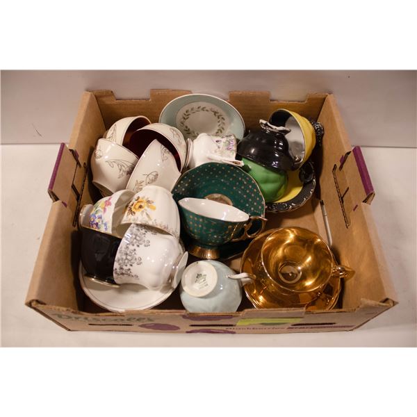 14 TEACUPS AND SAUCERS