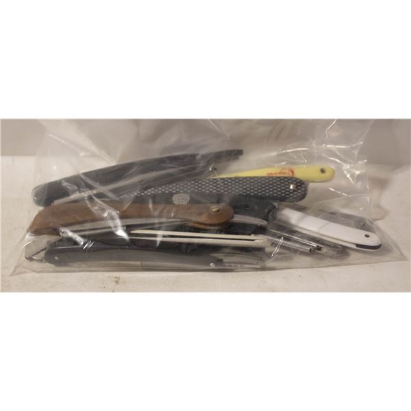 BAG OF STRAIGHT RAZORS