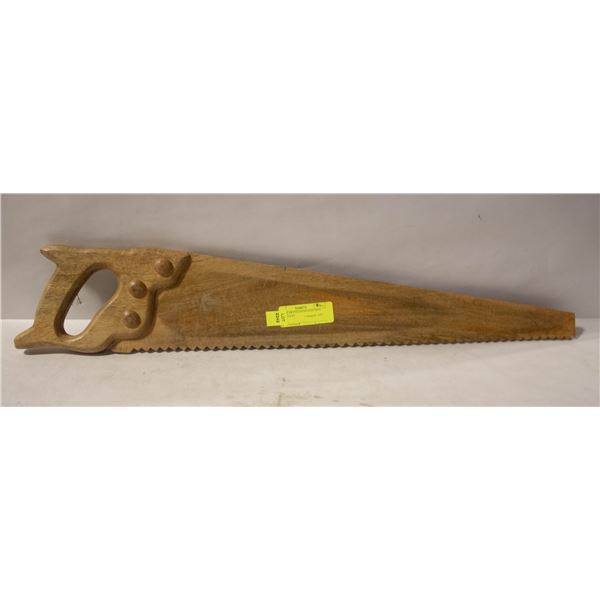 WOOD CARVED HAND SAW FULL SIZE-ESTATE