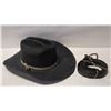 Image 1 : MENS SOMHER COWBOY HAT & SIZE 44 LEATHER