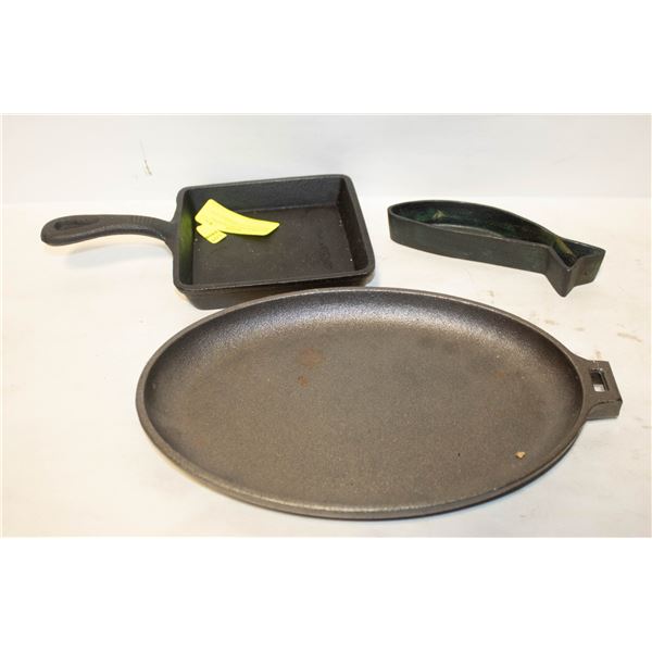 OLD MOUNTAIN CAST IRON FRY PAN, CAST IRON FISH PAN