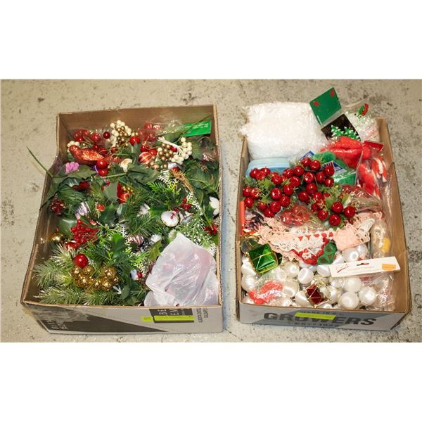 2 BOXES CHRISTMAS CRAFT ITEMS