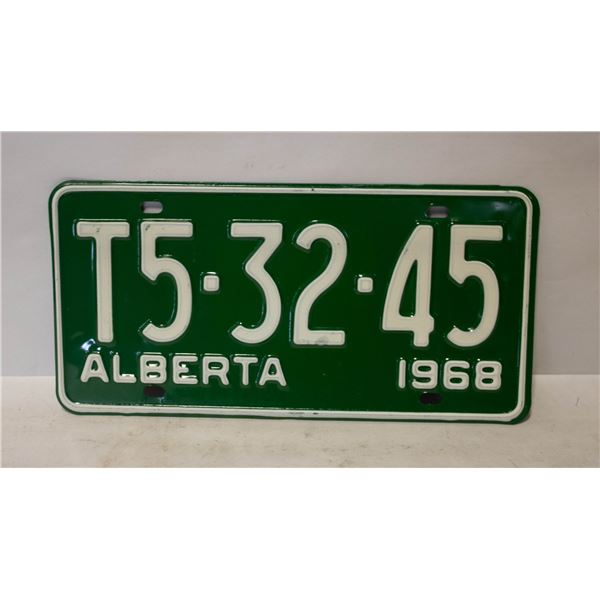NEW 1968 UNUSED LICENSE PLATE