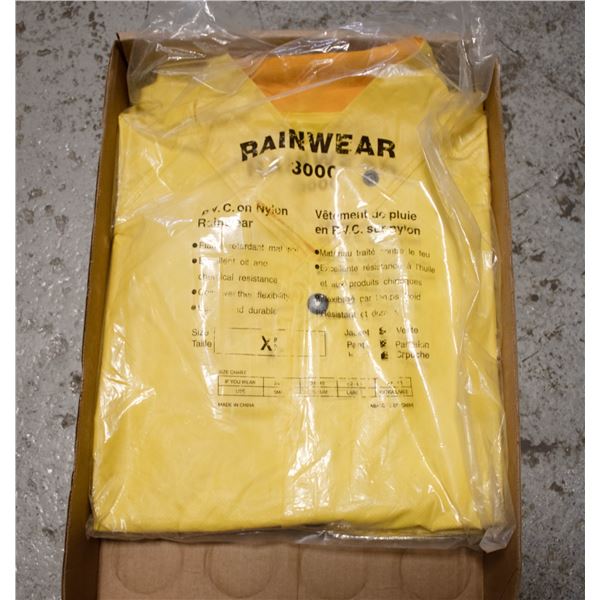 NEW RAIN SUIT - JACKET, PANTS & HOOD - SIZE XL