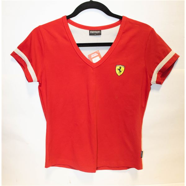 NEW W/TAGS FERRARI SMALL VNECK TEE
