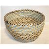Image 1 : VINTAGE BOHO COIL SEAGRASS BASKET W/BLUE BROWN