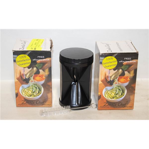 2 NEW ZOODLE CHEF VEGETABLE PASTA MAKER