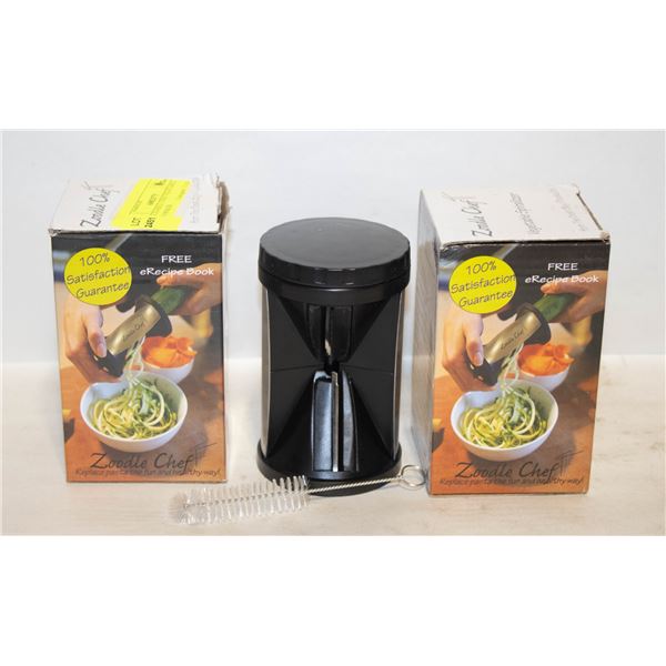 2 NEW ZOODLE CHEF VEGETABLE PASTA MAKER