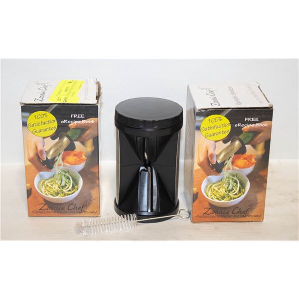 2 NEW ZOODLE CHEF VEGETABLE PASTA MAKER