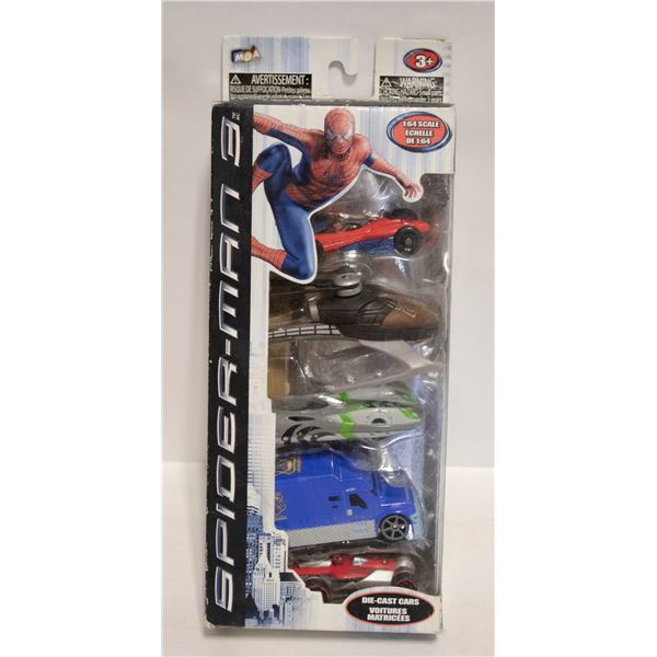 SPIDER-MAN 3 DIE CAST CARS 5 SET UNOPENED 1:64