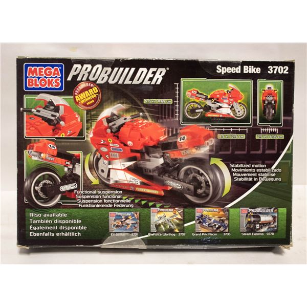 PROBUILDER SPEED BIKE 3702 MEGA BLOKS NEW