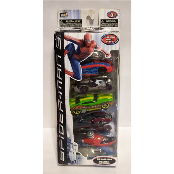 SPIDER-MAN 3 DIE CAST CARS 5 SET UNOPENED 1:64