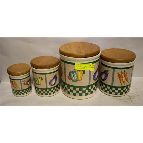 VINTAGE HIMARK CERAMIC CANISTER JAR SET