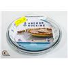 Image 1 : ANCHOR HOCKING 9" GLASS PIE PLATE - NEW PACK OF 2