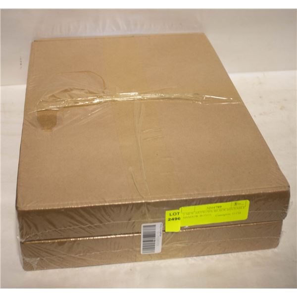 2 NEW ARTWORK BLACK REUSABLE SHADOW BOXES