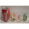 Image 1 : 3 VINTAGE 1980S COCA-COLA GLASSES & COINBANK
