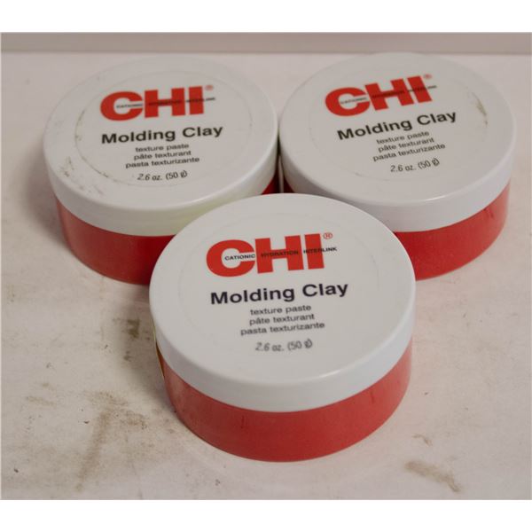 3 NEW CHI BRAND HAIR MOLDING CLAY TEXTURE PASTES