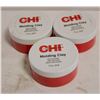 Image 1 : 3 NEW CHI BRAND HAIR MOLDING CLAY TEXTURE PASTES