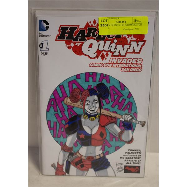 HARLEY QUINN #1 CUSTOM SKETCH COVER