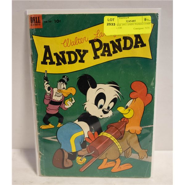 VINTAGE 1953 ANDY PANDA COMIC BOOK #20