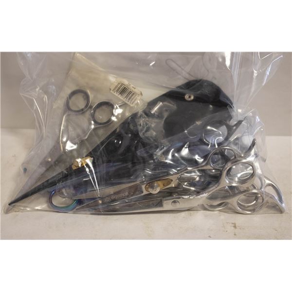 BAG OF HAIR CUTTING SCISSORS