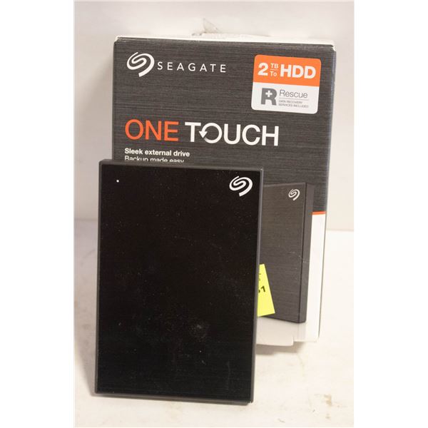 SEAGATE 2TB ONE TOUCH SLEEK EXTERNAL DRIVE
