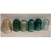 Image 1 : SIX VINTAGE GLASS INSULATORS