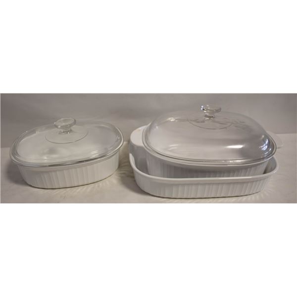 5 PCS CORNINGWARE FRENCH WHITE
