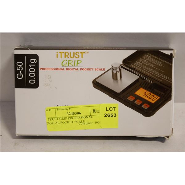 I-TRUST GRIP PROFESSIONAL DIGITAL POCKET SCALE