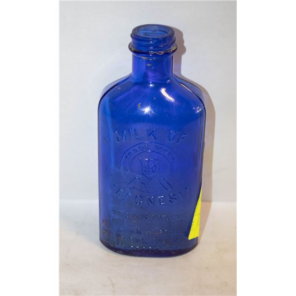 VINTAGE 7" MILK OF MAGNESIA BOTTLE