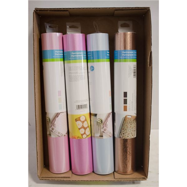 4 ROLLS CRICUT PREMIUM VINYL ASSORTED 3