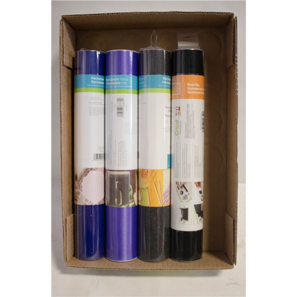 4 ROLLS CRICUT PREMIUM VINYL 12 X 48 ROLLS