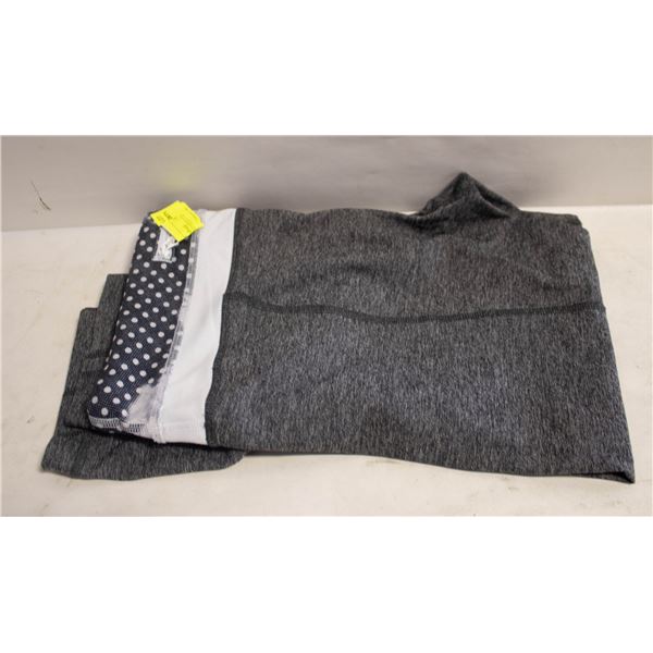 LADIES GREY/WHITE LULU LEMON TIGHTS SZ 10