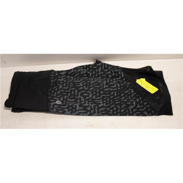 LADIES BLK/SHEER LULU LEMON TIGHTS SZ 4