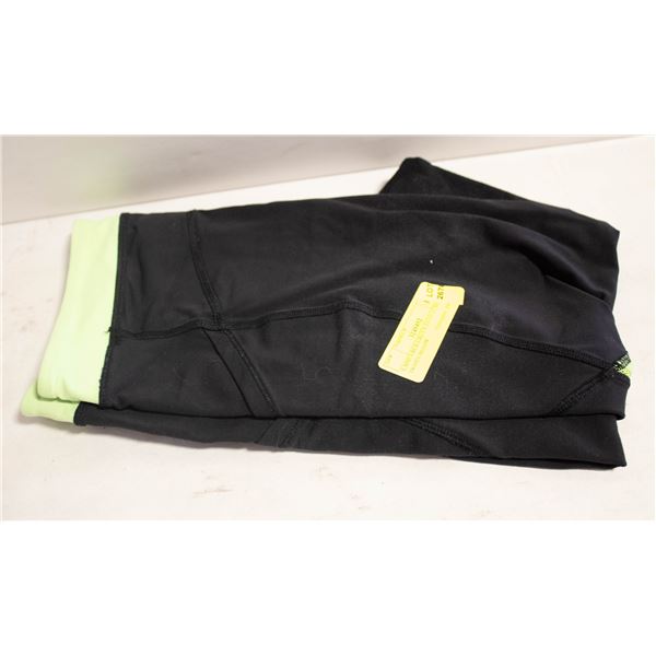 LADIES BLK/GREEN LULU LEMON TIGHTS BELOW