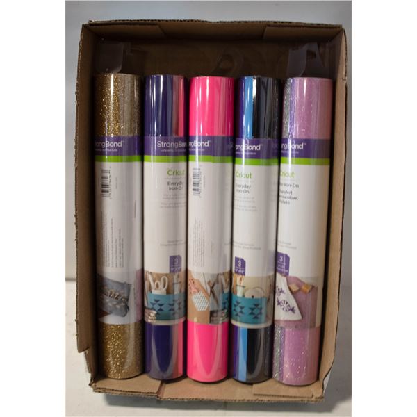 5 ROLLS CRICUT IRON ON VARIETIES 3(12X12)