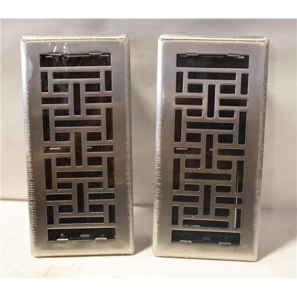 PACK OF 2 DECOR GRATES 4X10 INCHES LOW PROFILE FLO