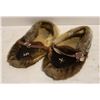 Image 1 : VINTAGE CHILDS USED NATURAL SEALSKIN SLIPPERS