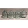 Image 1 : CONTEMPORARY GLASS CANISTERS WITH LIDS (4)