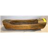 Image 1 : FOLKART CARVED LOG HANGING PLANTER- 22"