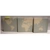 Image 1 : THREE CANVAS WORLD WALL HANGINGS