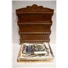 Image 1 : WOOD SPOON RACK W/ 87 COLLECTORS SPOONS