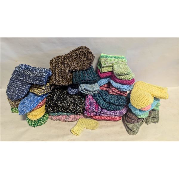 HANDMADE KNITTED SOCKS- LARGE LOT ASSORTED PAIRS