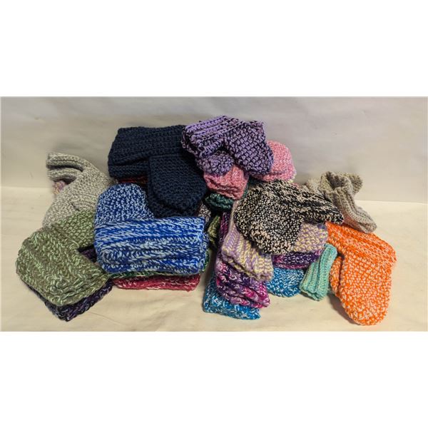HANDMADE KNITTED SOCKS- LARGE LOT ASSORTED PAIRS