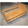 Image 1 : VINTAGE WOOD DOLL CRADLE- 24" X 15" X 14"