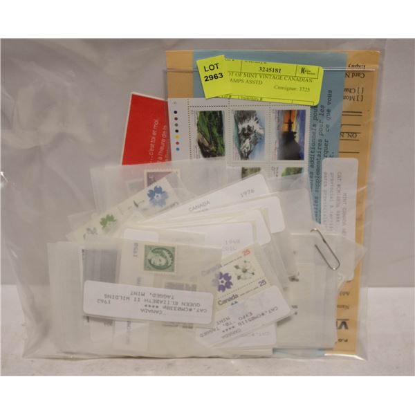 LOT OF MINT VINTAGE CANADIAN STAMPS ASSTD